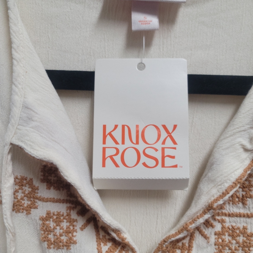 Knox Rose Cream Ruffled Smocked Mini Dress - Picture 4 of 9